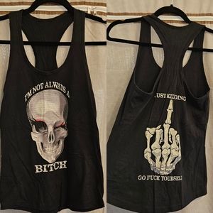 Black Racerback Tank